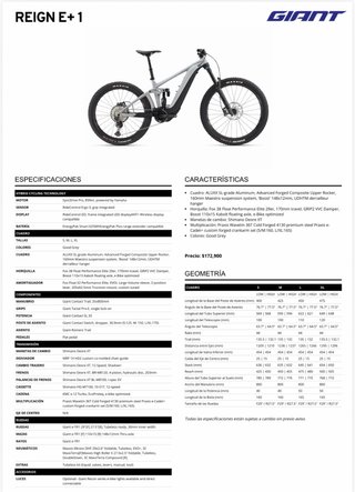 Ebike Giant Reign E+ 1 Pro. Talla M