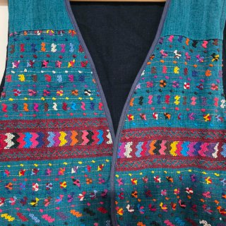 Chaleco Multicolor Bordado Talla L handmade