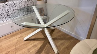 Mesa de Comedor Redonda de Cristal