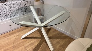 Mesa de Comedor Redonda de Cristal