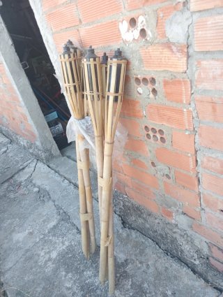 Set de 6 Antorchas de Bambú