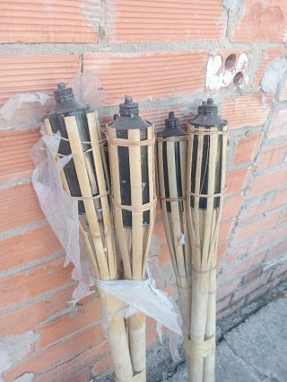 Set de 6 Antorchas de Bambú