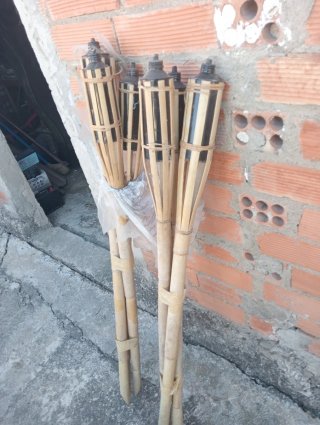 Set de 6 Antorchas de Bambú