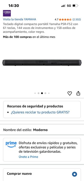 Teclado Digital Yamaha PSR-F52