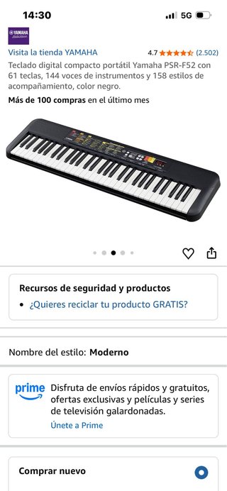 Teclado Digital Yamaha PSR-F52