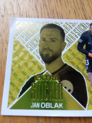 Cromo Extra Sticker Jan Oblak Edición Dorada