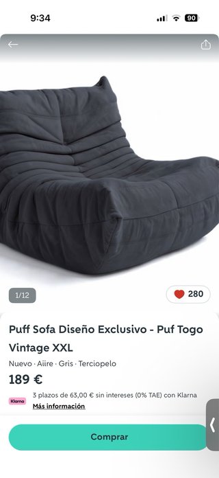 Puf Sofá Togo XL Diseño Exclusivo