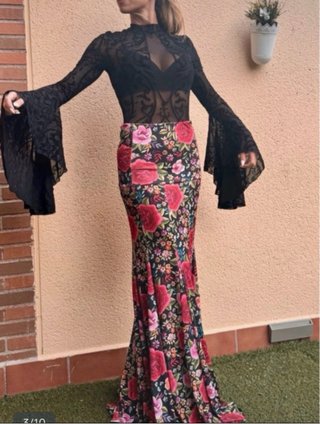 Falda flamenca estampado flores S/M