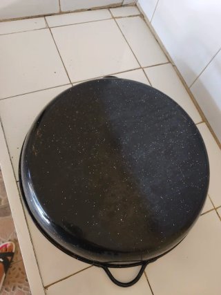 Cazuela baja esmaltada 40 cm de diámetro por 9 de