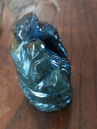 Scultura Ganesha in Labradorite