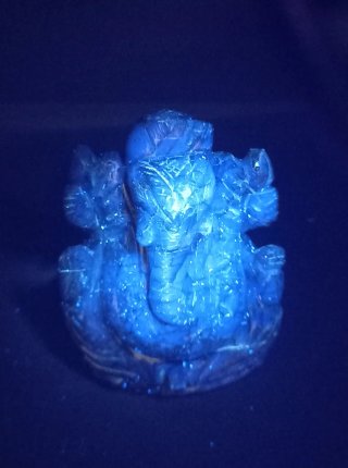 Scultura Ganesha in Labradorite