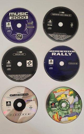 Lote 6 Juegos PS1 PAL: Crash, Metal Gear, Simpson