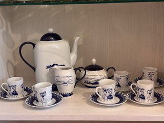 Juego de café Galos porcelana