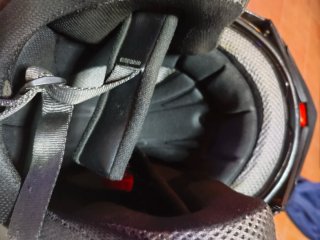 Casco Modular de Moto Negro y Rojo