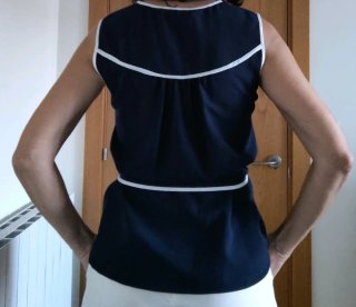 Top Azul Marino ZARA