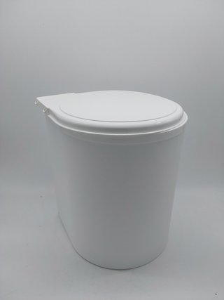 Menage and Confort 00048 Cubo de basura redondo y giratorio, Para armario de cocina, 13L, Blanco, 35
