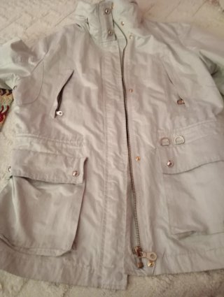Cazadora Trenca Zara Gris Perla