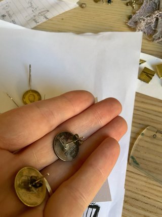 Pendientes Monedas Argentinas Doradas y Plateadas
