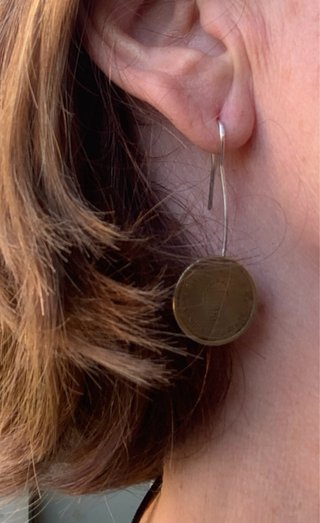 Pendientes Monedas Argentinas Doradas y Plateadas