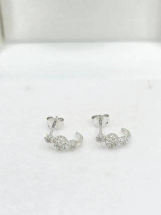 Pendientes Oro Blanco Diamantes