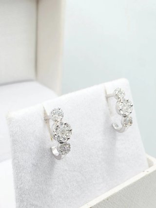 Pendientes Oro Blanco Diamantes