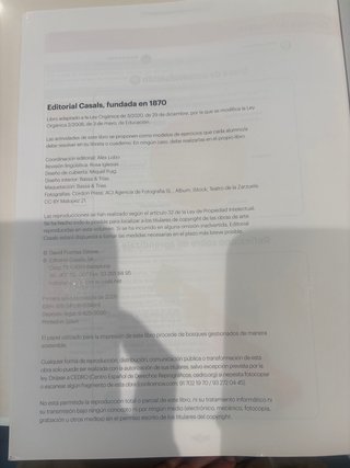 Libro Música 3º ESO Casals 2026