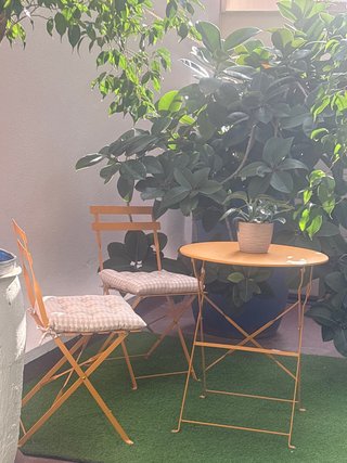 Mesa y Sillas Jardín Amarillas