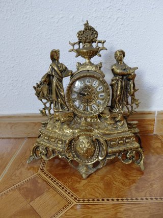Conjunto antiguo candelabros latón