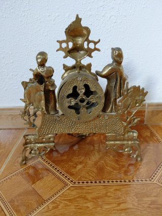 Conjunto antiguo candelabros latón