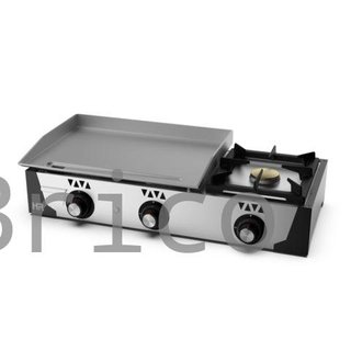 Plancha Gas Acero Laminado + Fogón Serie 100 - PLC6100F