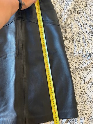 Falda negra Piel Vintage Talla 36