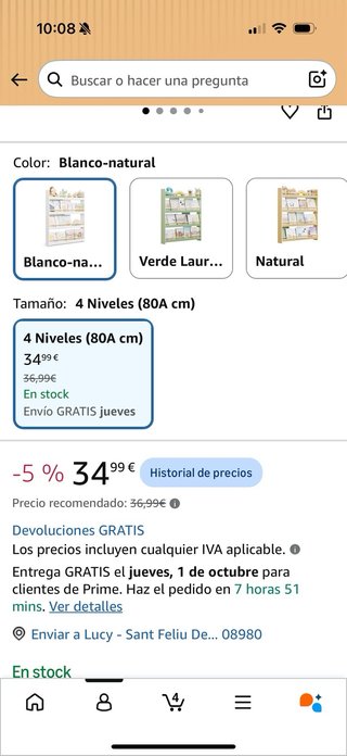 Librería Infantil SONGMICS 4 Niveles