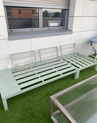 Conjunto de Sofás de Exterior Blancos