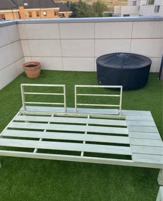 Conjunto de Sofás de Exterior Blancos