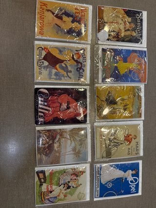 Lote de 10 Placas Litografiadas Vintage 15x10cm