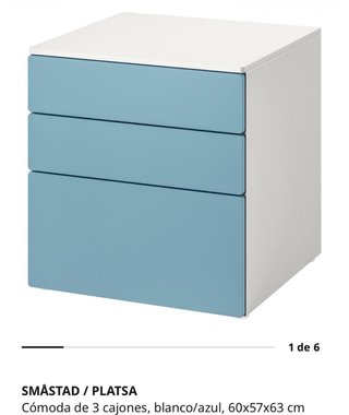 Cómoda IKEA SMÅSTAD / PLATSA 3 cajones