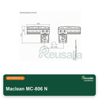 Maclean MC-806 soporte TV pared ultrafino