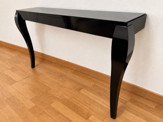Mesa de Comedor Negra y 4 Sillas Tapizadas