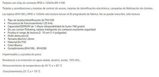 40 Tarjetas de Acceso RFID Tk4100 EM4100 · NUEVAS