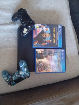 PS4 Slim + 2 Mandos + 2 Juegos