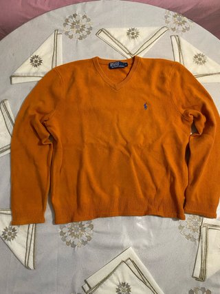 Maglione Ralph Lauren arancione scollo a V tg. M /