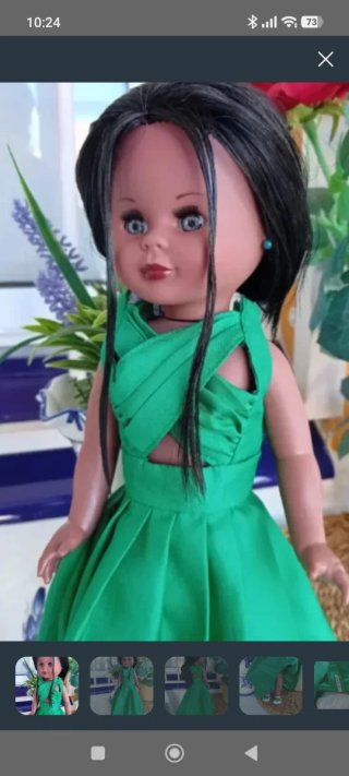 Muñeca Mulata Réplica Nancy años 70 Alta Costura