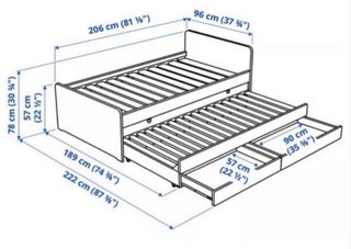 Cama nido blanca Ikea con colchones