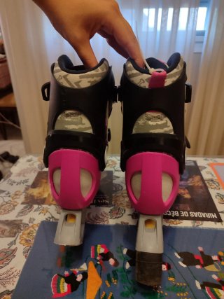 Patines en línea rosas niña talla 34-36 + funda