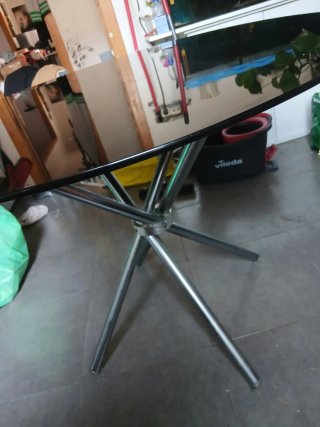 Mesa de Cocina comedor Negra y Cromada