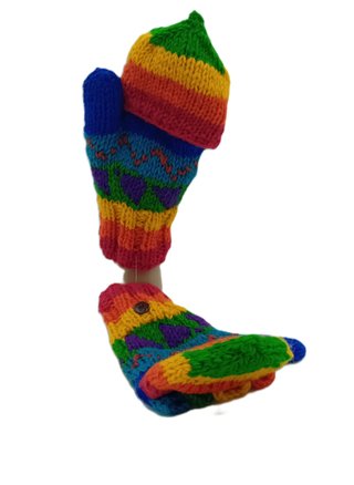 Manoplas de Lana Artesanales Multicolor