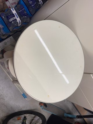 Mesa auxiliar redonda IKEA HEMNES blanca