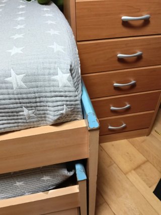 Cama nido con cajones de madera