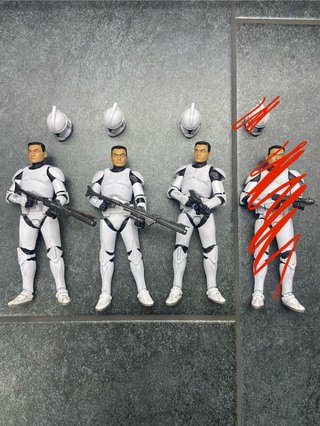 Star Wars Black Series Phase 1 Clone Trooper 3x