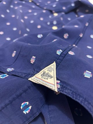 Camisa Tommy Hilfiger Estampada Azul Marino M